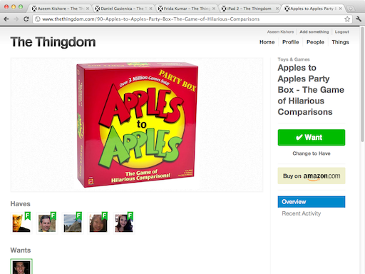 Apples to Apples board game